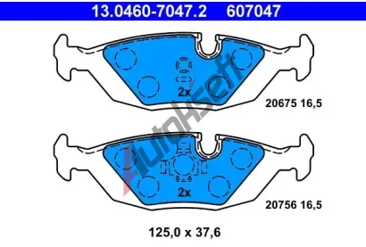 ATE Sada brzdovch destiek AT 607047, AT 20675