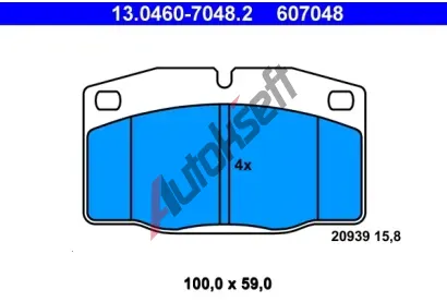 ATE Sada brzdovch destiek AT 20939, AT 607048