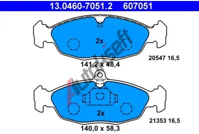 ATE Sada brzdovch destiek AT 20547, AT 607051