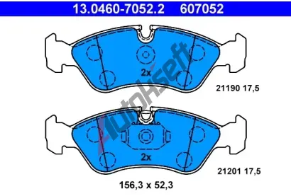 ATE Sada brzdovch destiek AT 21190, AT 607052
