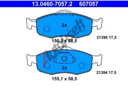 ATE Sada brzdovch destiek AT 607057, AT 21394