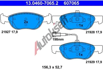 ATE Sada brzdovch destiek AT 21929, AT 607065