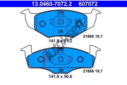 ATE Sada brzdovch destiek AT 21866, AT 607072