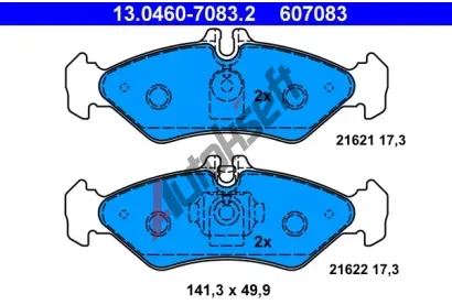 ATE Sada brzdovch destiek AT 607083, AT 21621