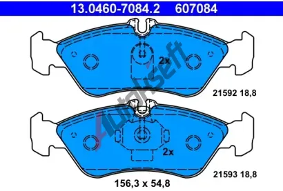 ATE Sada brzdovch destiek AT 607084, AT 21592