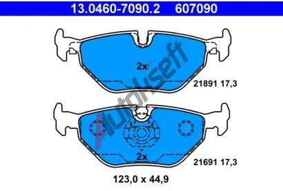 ATE Sada brzdovch destiek AT 21691, AT 607090