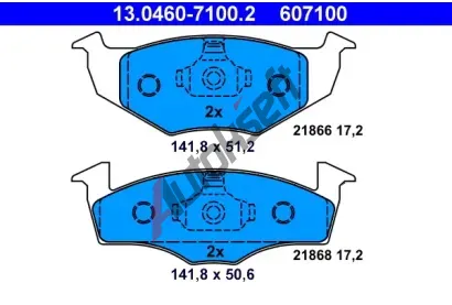 ATE Sada brzdovch destiek AT 21866, AT 607100