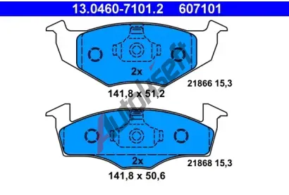 ATE Sada brzdovch destiek AT 21866, AT 607101