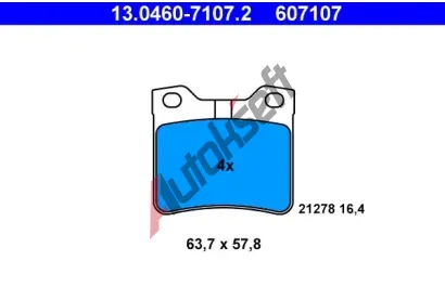 ATE Sada brzdovch destiek AT 21278, AT 607107