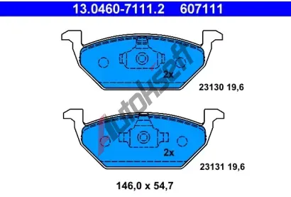 ATE Sada brzdovch destiek AT 23130, AT 607111
