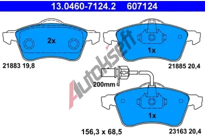 ATE Sada brzdovch destiek AT 21883, AT 607124