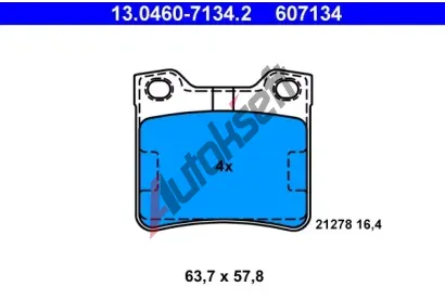 ATE Sada brzdovch destiek AT 607134, AT 21278