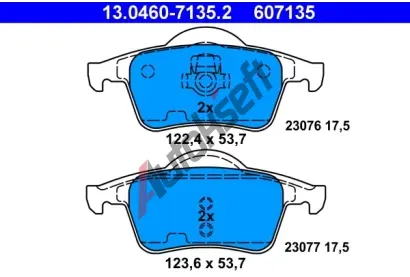 ATE Sada brzdovch destiek AT 23077, AT 607135