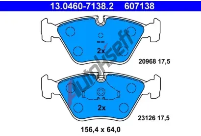 ATE Sada brzdovch destiek AT 20968, AT 607138
