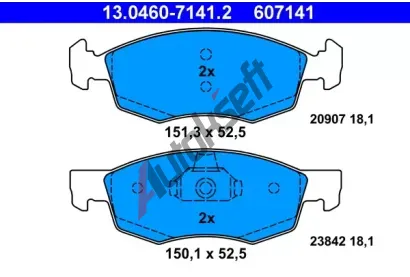 ATE Sada brzdovch destiek AT 20907, AT 607141
