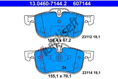 ATE Sada brzdovch destiek AT 23112, AT 607144