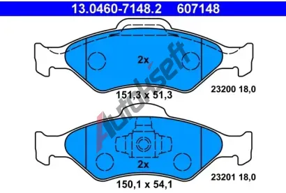 ATE Sada brzdovch destiek AT 23201, AT 607148