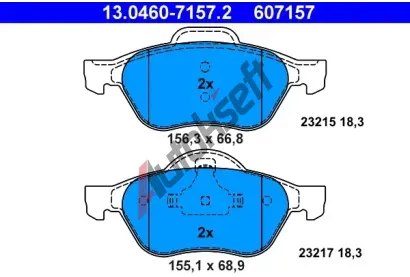 ATE Sada brzdovch destiek AT 23215, AT 607157