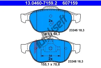 ATE Sada brzdovch destiek AT 23245, AT 607159