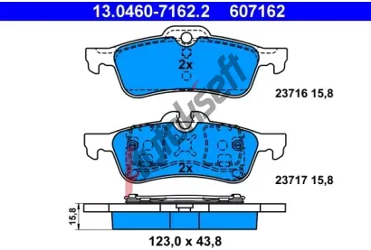ATE Sada brzdovch destiek AT 23716, AT 607162