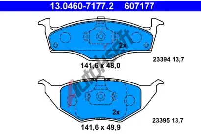 ATE Sada brzdovch destiek AT 607177, AT 23394