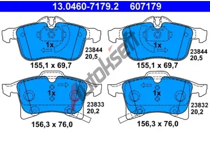 ATE Sada brzdovch destiek AT 23844, AT 607179