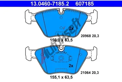 ATE Sada brzdovch destiek AT 20968, AT 607185