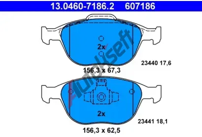 ATE Sada brzdovch destiek AT 23440, AT 607186