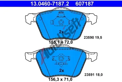 ATE Sada brzdovch destiek AT 23591, AT 607187