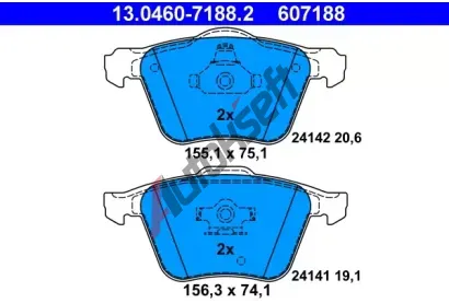 ATE Sada brzdovch destiek AT 24142, AT 607188