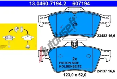 ATE Sada brzdovch destiek AT 24137, AT 607194