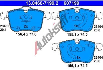 ATE Sada brzdovch destiek AT 23404, AT 607199