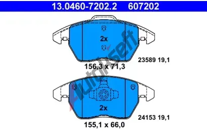 ATE Sada brzdovch destiek AT 24153, AT 607202