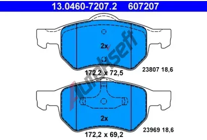 ATE Sada brzdovch destiek AT 23969, AT 607207