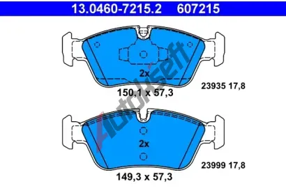 ATE Sada brzdovch destiek AT 23935, AT 607215