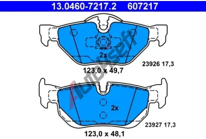 ATE Sada brzdovch destiek AT 23926, AT 607217