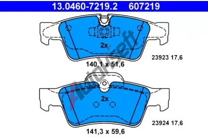ATE Sada brzdovch destiek AT 23924, AT 607219