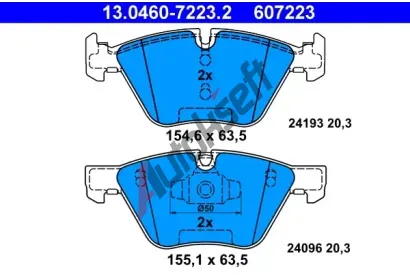 ATE Sada brzdovch destiek AT 24096, AT 607223