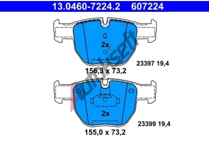 ATE Sada brzdovch destiek AT 23399, AT 607224