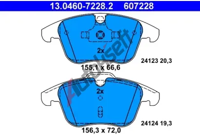 ATE Sada brzdovch destiek AT 24124, AT 607228