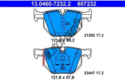 ATE Sada brzdovch destiek AT 23447, AT 607232