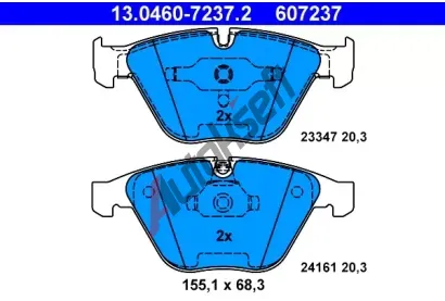 ATE Sada brzdovch destiek AT 24161, AT 607237