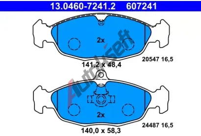 ATE Sada brzdovch destiek AT 607241, AT 24487