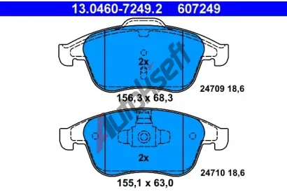 ATE Sada brzdovch destiek AT 24710, AT 607249
