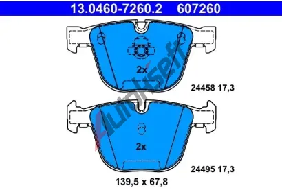 ATE Sada brzdovch destiek AT 24495, AT 607260