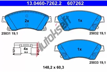 ATE Sada brzdovch destiek AT 25033, AT 607262