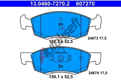 ATE Sada brzdovch destiek AT 24674, AT 607270