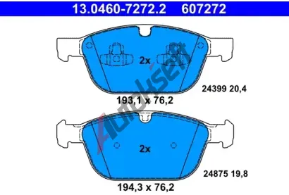 ATE Sada brzdovch destiek AT 24875, AT 607272