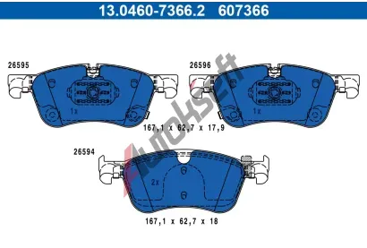 ATE Sada brzdov�ch desti�ek AT 607366, 13.0460-7366.2
