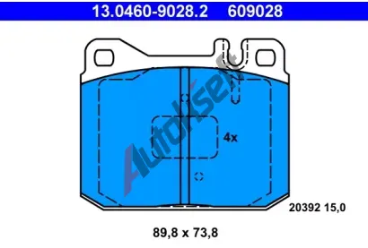 ATE Sada brzdovch destiek AT 20392, AT 609028